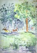 Berthe Morisot Carriage in the Bois de Boulogne Germany oil painting artist